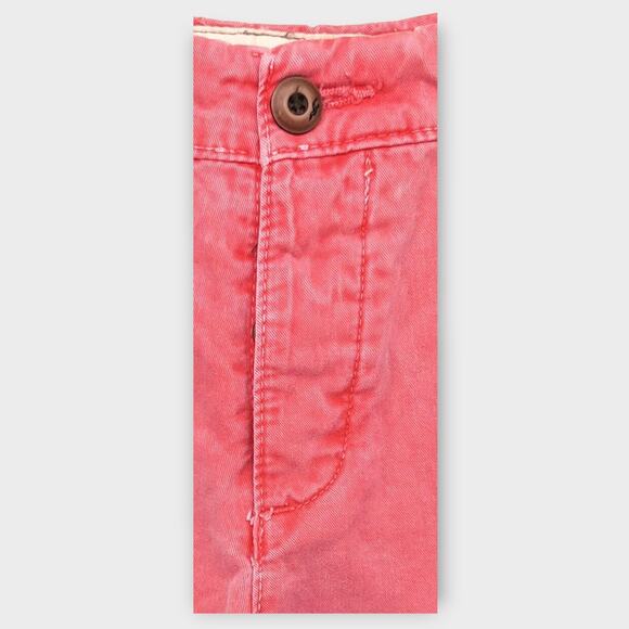 Mens Hollister Pink Button Fly Chino Jean Shorts Size 30 - Picture 3 of 6